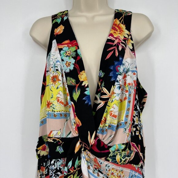 Soho Jeans NY & Co. Dress Asymmetrical Multimedia Mini Size Large - Picture 2 of 14